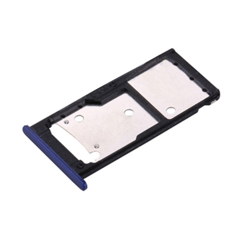 SIM Tray dual SIM and SD for Huawei Y7 2017/Nova Lite Plus - Color:Blue