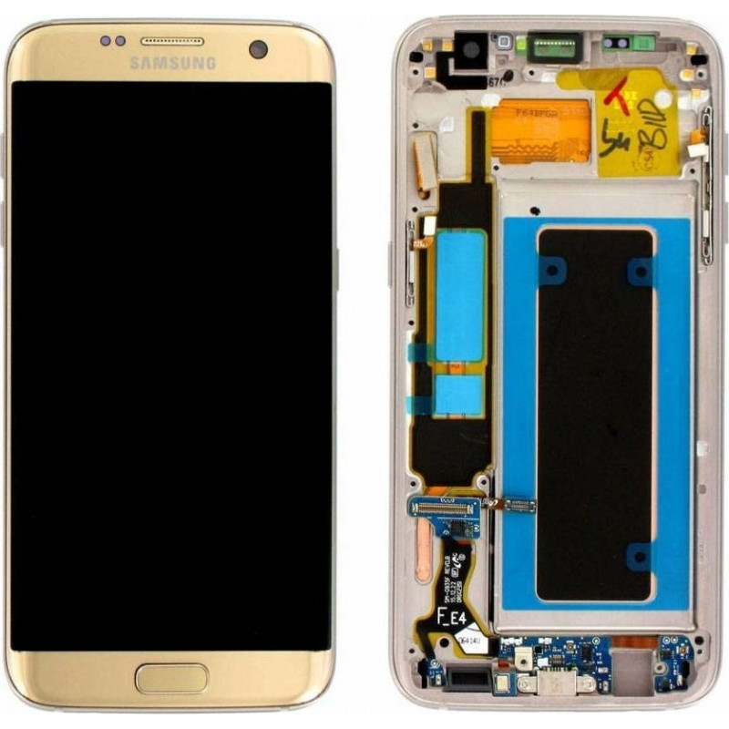 OCG LCD Complete with Frame for Samsung Galaxy S7 Edge - Color: Gold