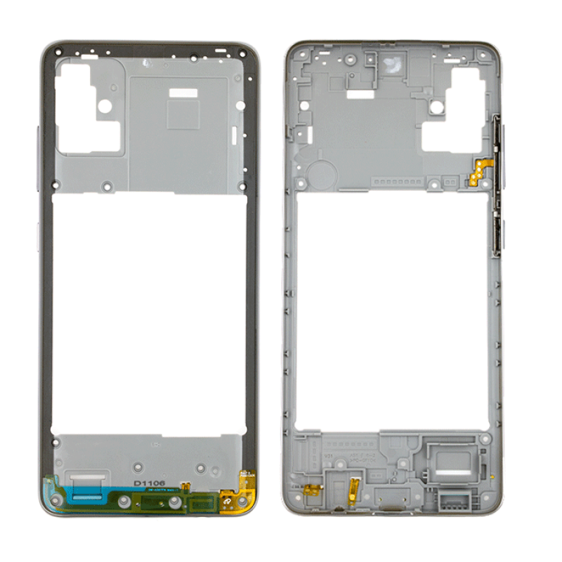 Middle Frame for Samsung Galaxy Α51 A515F - Color: White