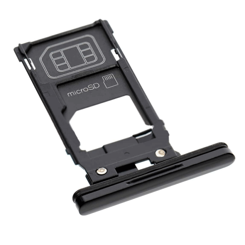 Single SIM Tray for Sony XZ3 - Color: Black