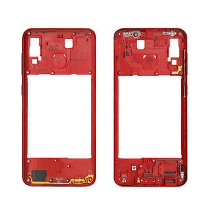 Middle Frame for Samsung Galaxy A20 2019 A205F - Color: Red