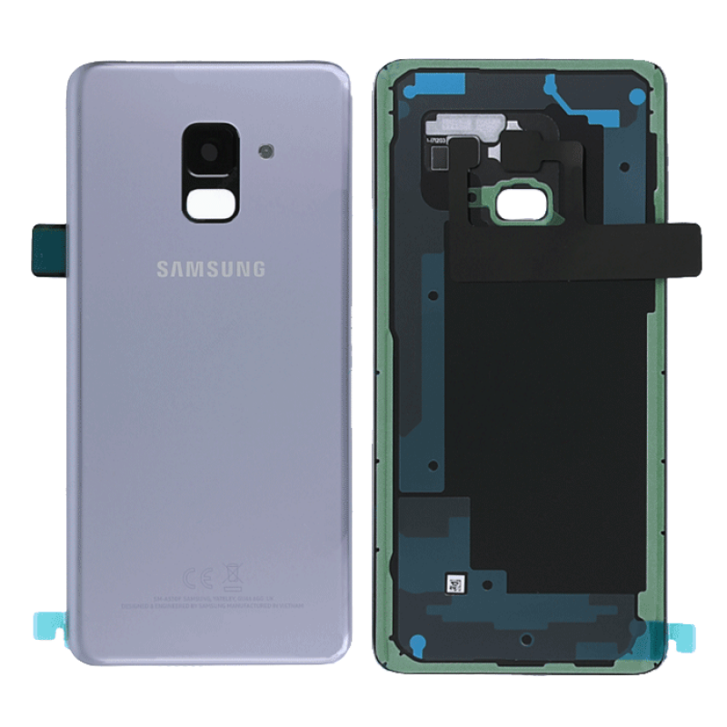 Original Back Cover with Camera Lens for Samsung Galaxy A8 2018  A530F GH82-15551B - Color: Violet