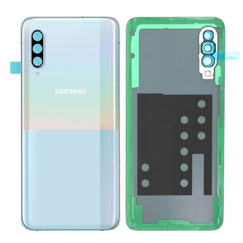 Original Back Cover with Camera Lens for Samsung Galaxy A90 5G A908 GH82-20741B - Color: White