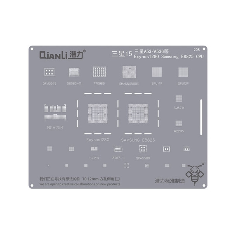 Qianli Bumblebee Stencil QS208 Exynos1280 & E8825 CPU for Samsung Galaxy A53 5G