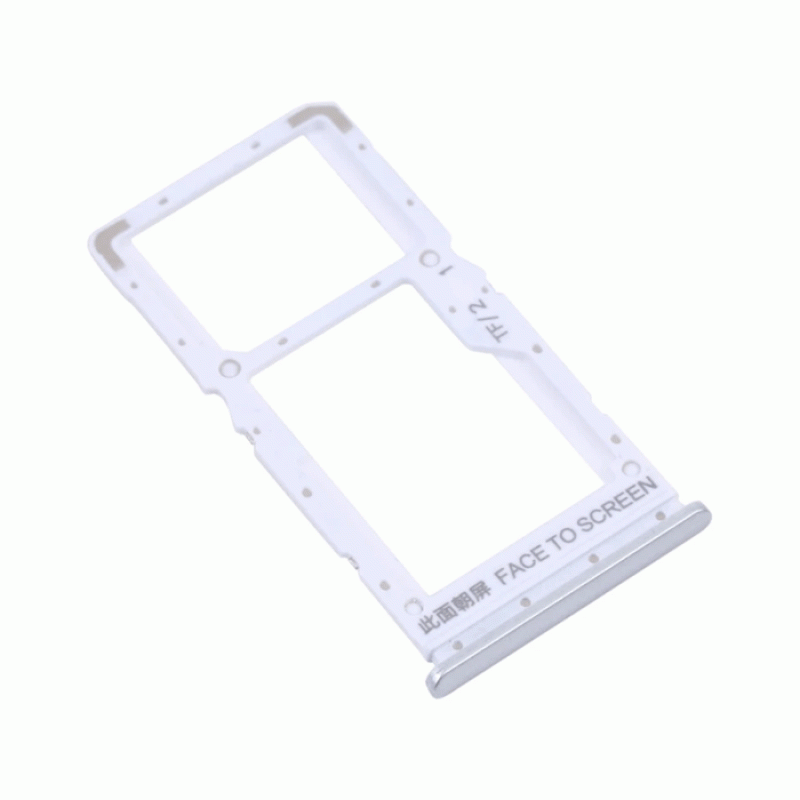 SIM Tray for Xiaomi Redmi Note 10 5G - Color: Silver