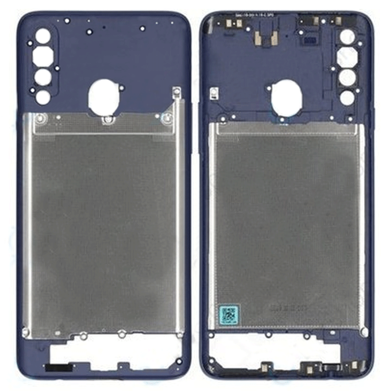 Middle Frame for Samsung Galaxy Α20s A207  - Color: Blue