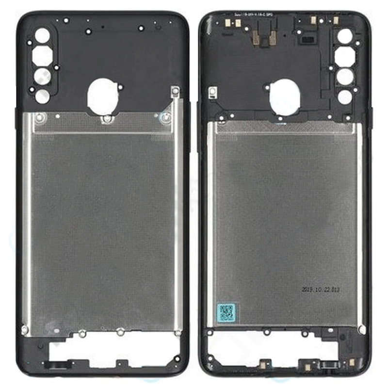 Middle Frame for Samsung Galaxy Α20s A207  - Color: Black