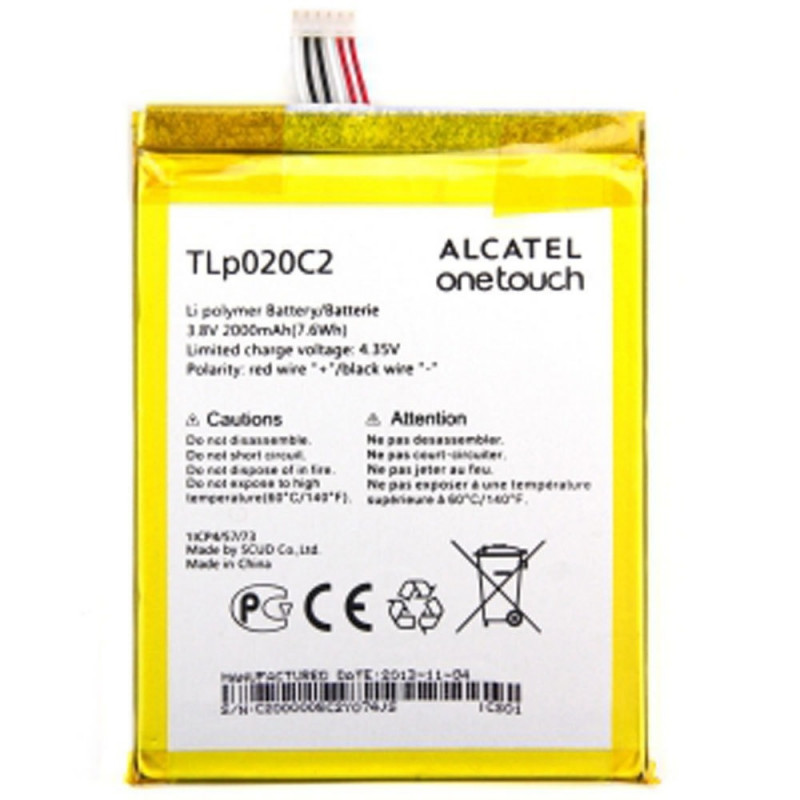 Battery Alcatel TLp020C2 for Alcatel One Touch IdolX 6040D/6040X - 2000 mAh