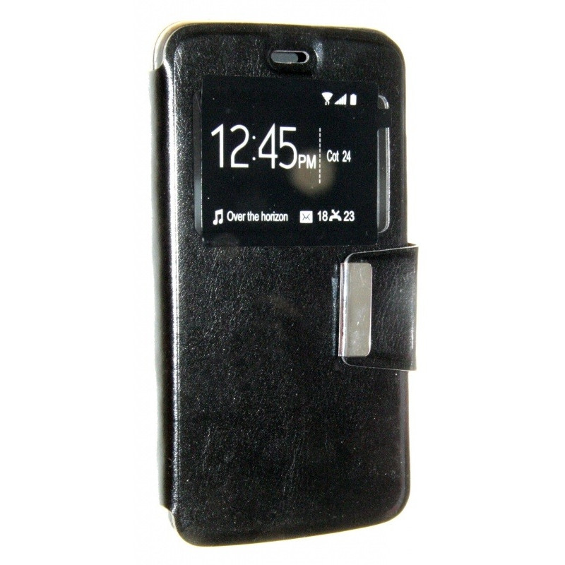 Flip Case With Window for Alcatel Orange Roya - Color: Black