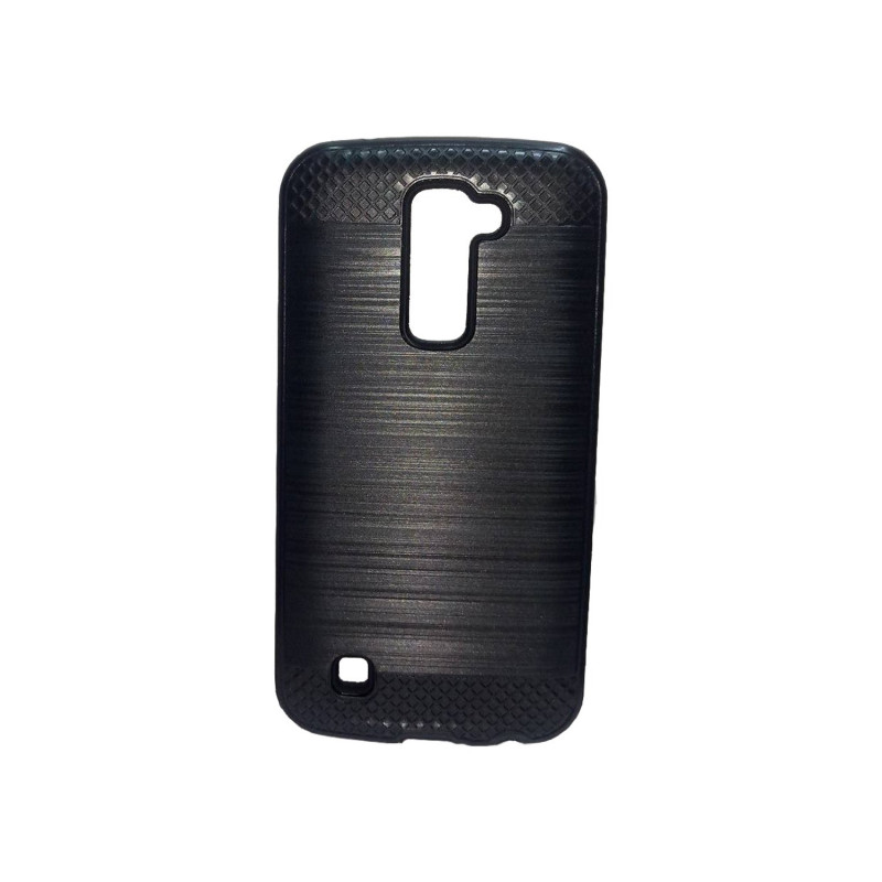 Back Cover Bumper MetaliC Look Case for LG (K420N) K10 - Color: Black