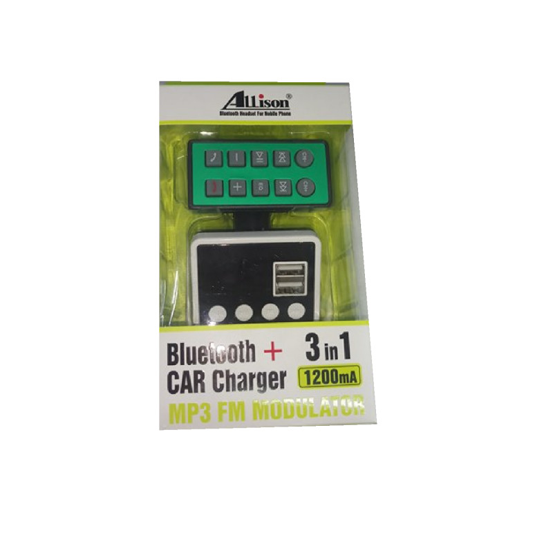 Allison ALS-A862 Bluetooth and Car Charger 1.2mA and MP3 FM Modulator