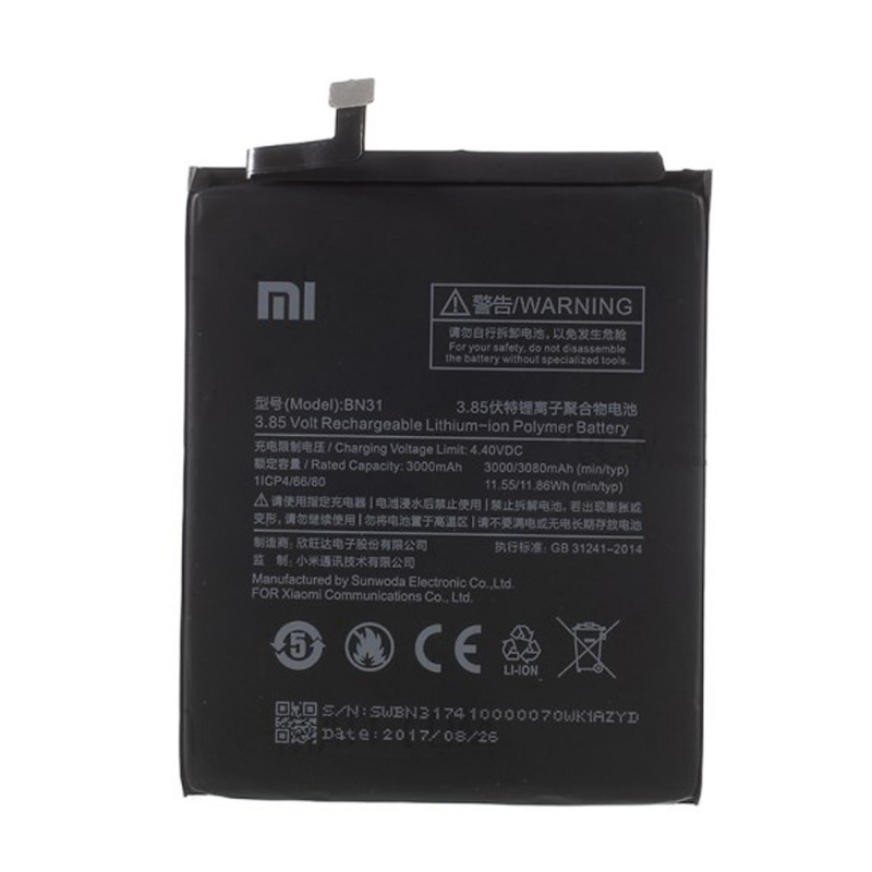 Battery Xiaomi BN31 for Mi A1 / 5X - 3000mAh