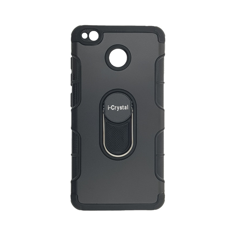 Back Cover I-Crystal Case for Xiaomi Redmi 4X - Color : Black