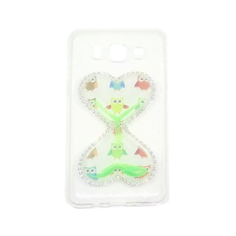 Back Cover Silicone Hourglass Liquid Case for Samsung J510F Galaxy J5 2016 - Color: Green