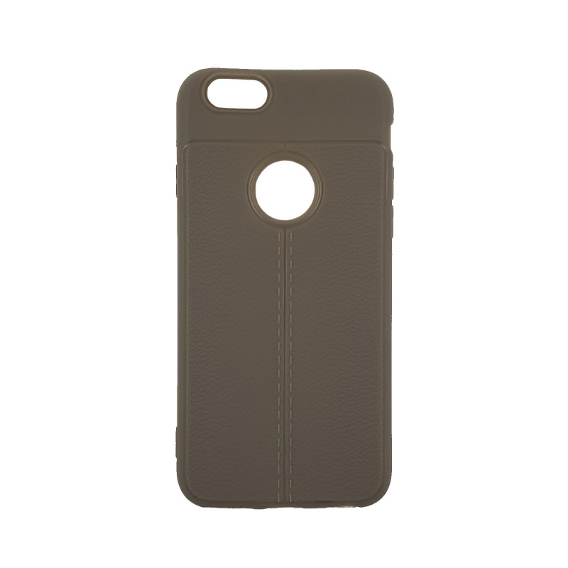 Back Cover Silicone Litchi Case for Apple iPhone 6/6S 4.7 inches - Color : Grey