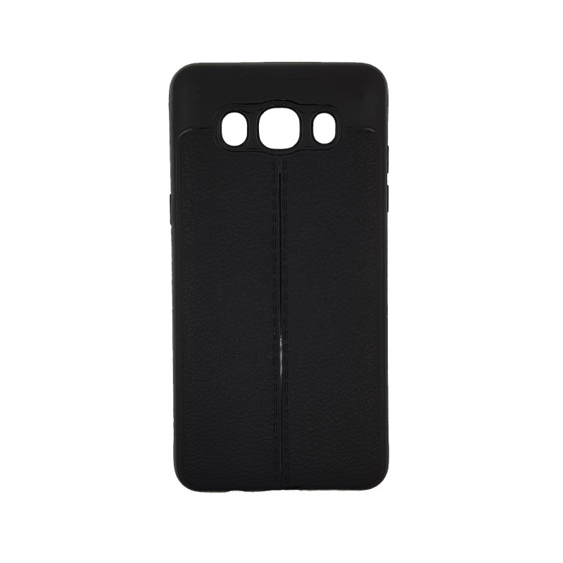 Back Cover Silicone Litchi Case for Samsung J510F Galaxy J5 2016 - Color : Black