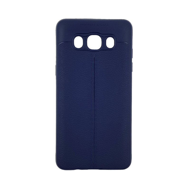 Back Cover Silicone Litchi Case for Samsung J510F Galaxy J5 2016 - Color : Blue