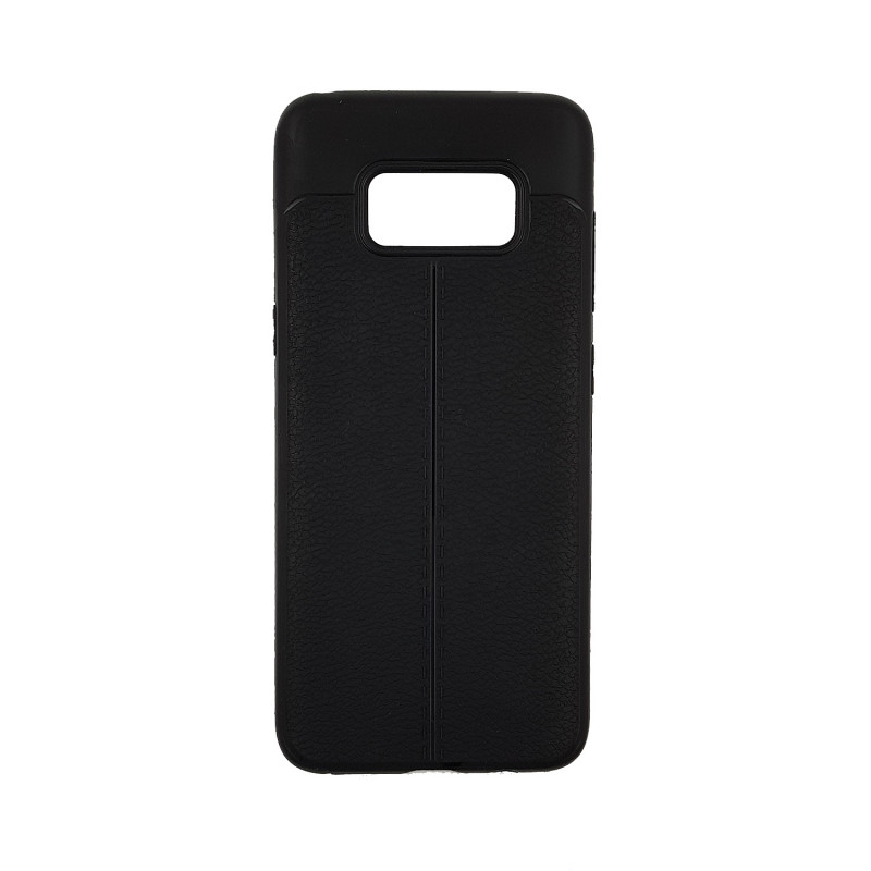 Back Cover Silicone Litchi Case for Samsung G950F Galaxy S8 - Color : Black