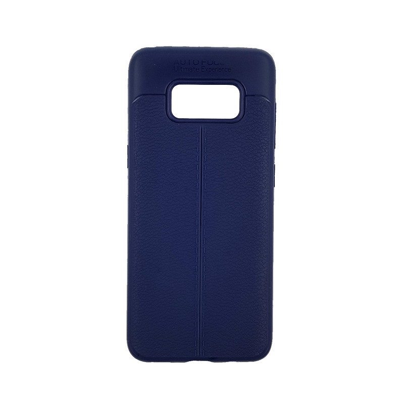 Back Cover Silicone Litchi Case for Samsung G950F Galaxy S8 - Color : Blue