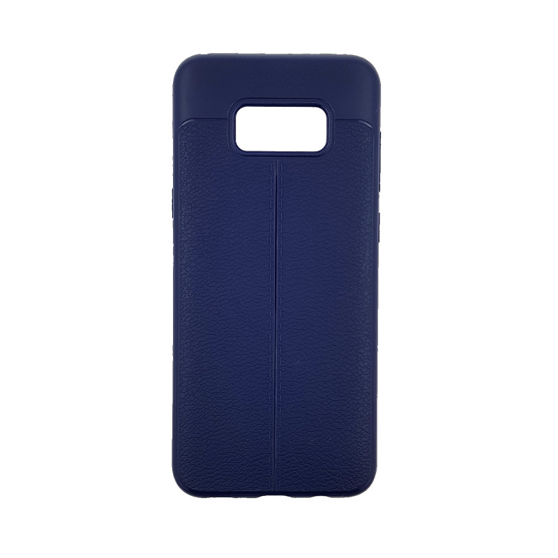 Back Cover Silicone Litchi Case for Samsung G955F Galaxy S8 Plus - Color : Blue