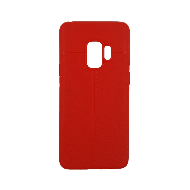 Back Cover Silicone Litchi Case for Samsung G960F Galaxy S9 - Color : Red