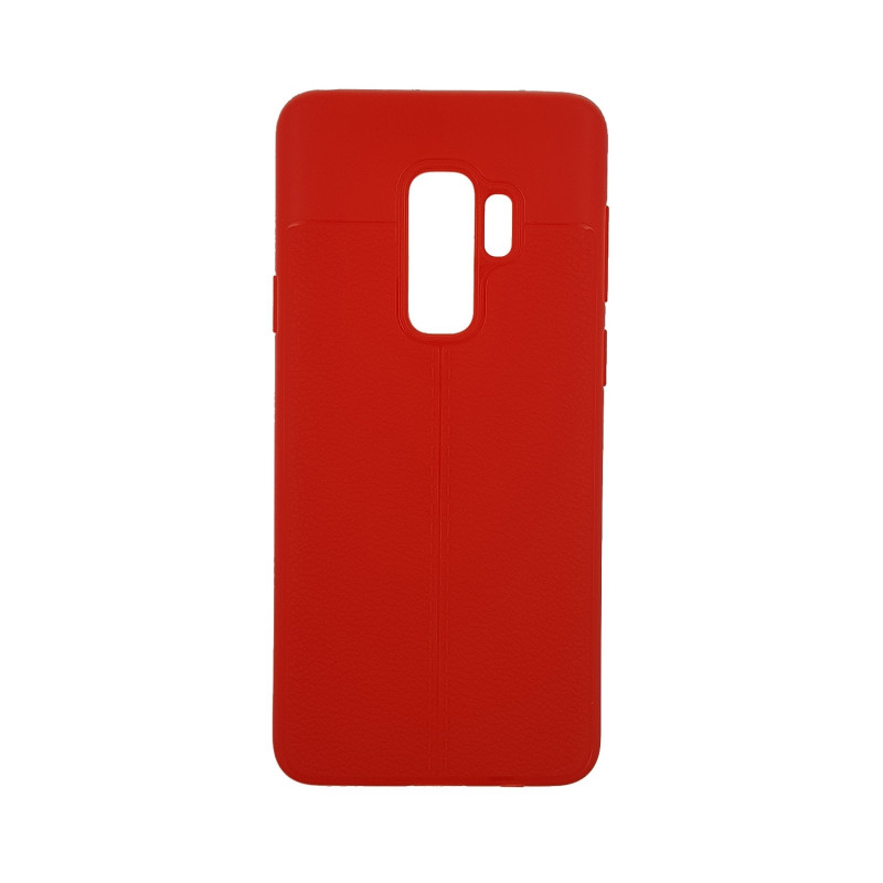 Back Cover Silicone Litchi Case for Samsung G965F Galaxy S9 Plus - Color : Red