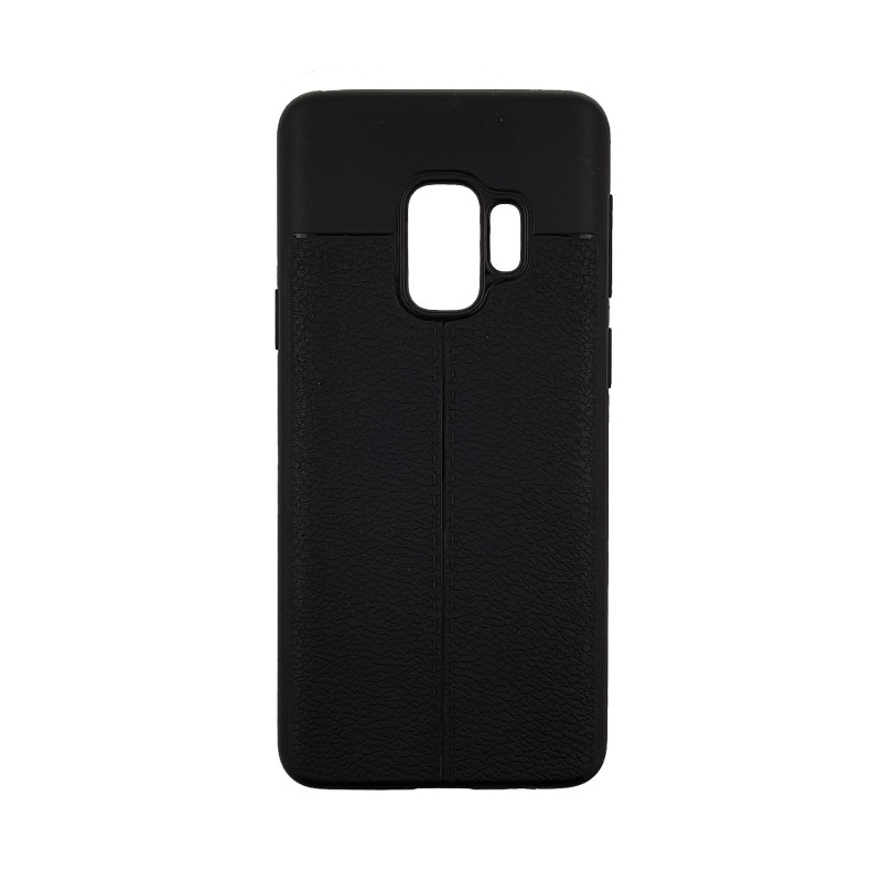 Back Cover Silicone Litchi Case for Samsung G960F Galaxy S9 - Color : Black