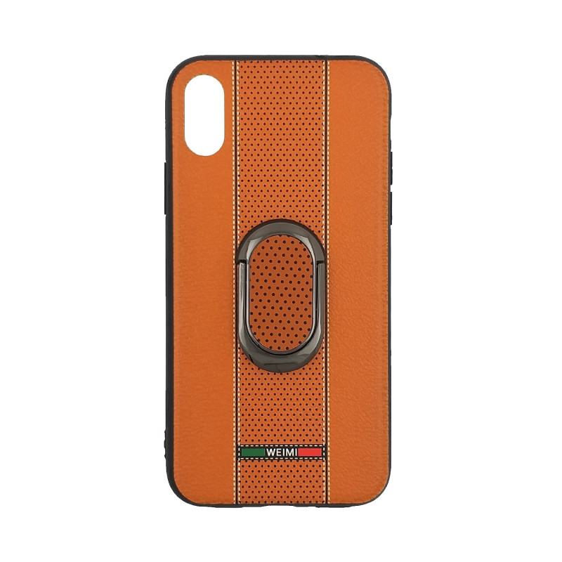 Back Cover Weimi Case With Stand for Apple iPhone X/Xs - Color: Orange