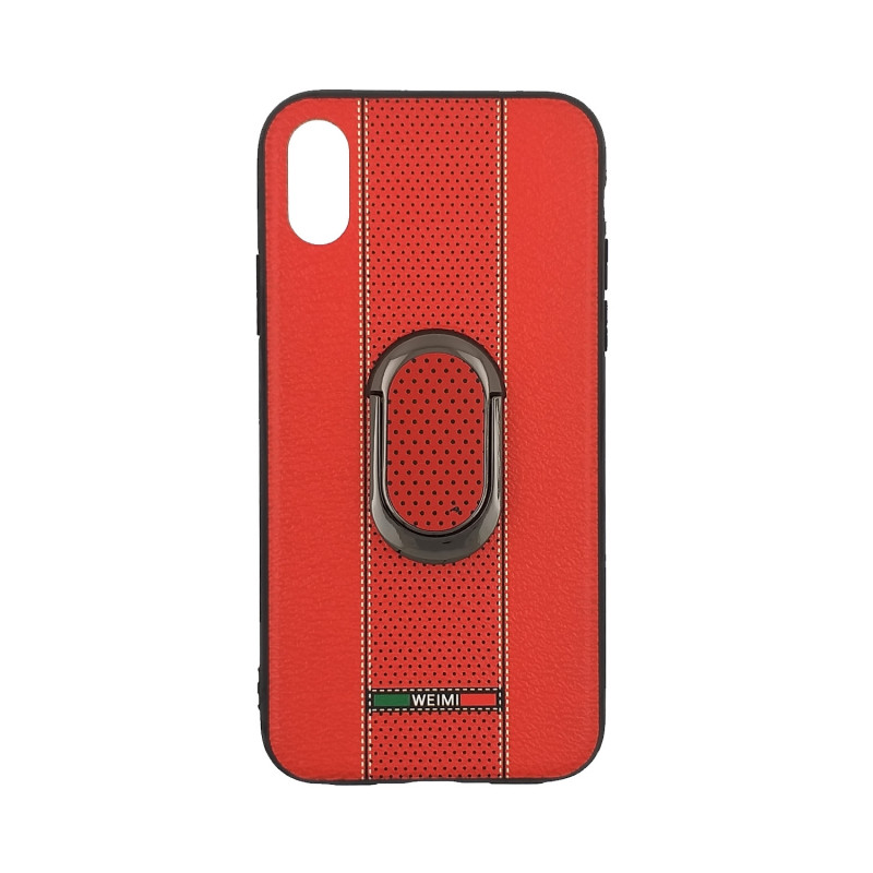 Back Cover Weimi Case With Stand for Apple iPhone X/Xs - Color: Red