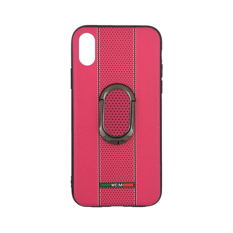 Back Cover Weimi Case With Stand for Apple iPhone X/Xs - Color: Pink