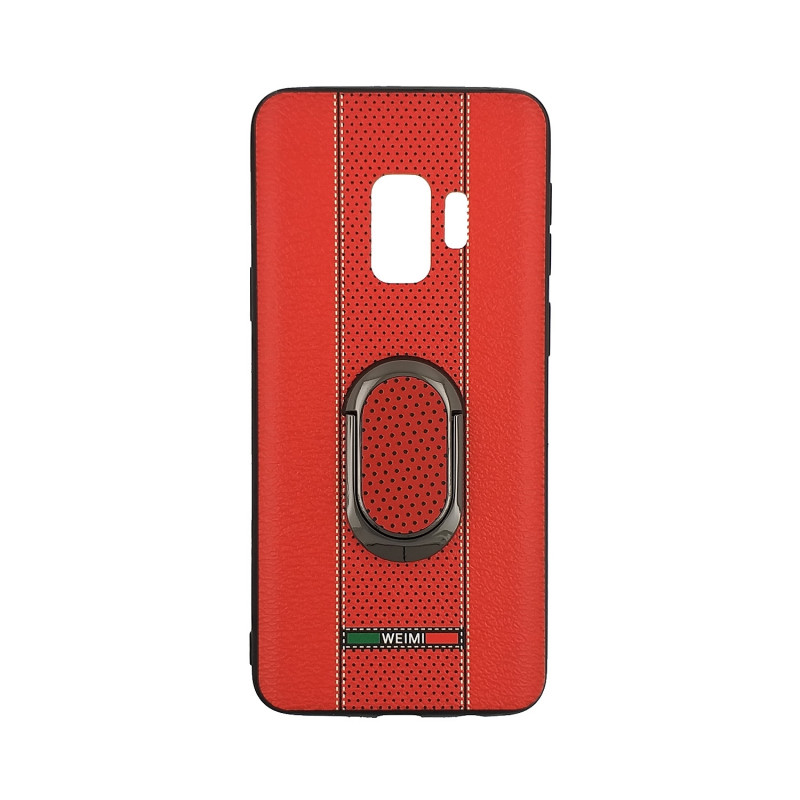 Back Cover Weimi Case With Stand for Samsung G960F Galaxy S9 - Color : Red