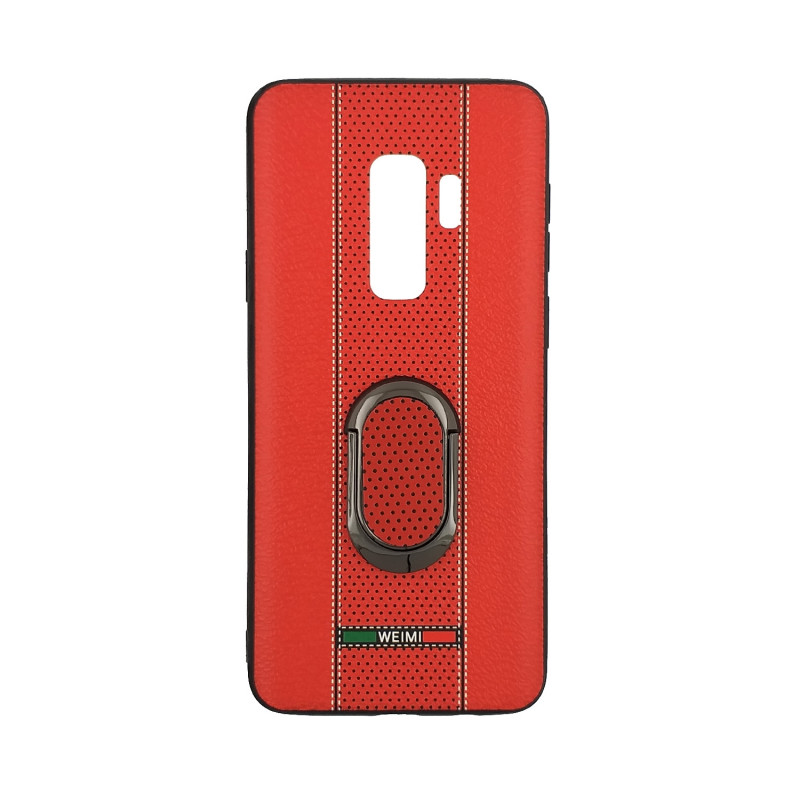 Back Cover Weimi Case With Stand for Samsung G965F Galaxy S9 Plus - Color : Red