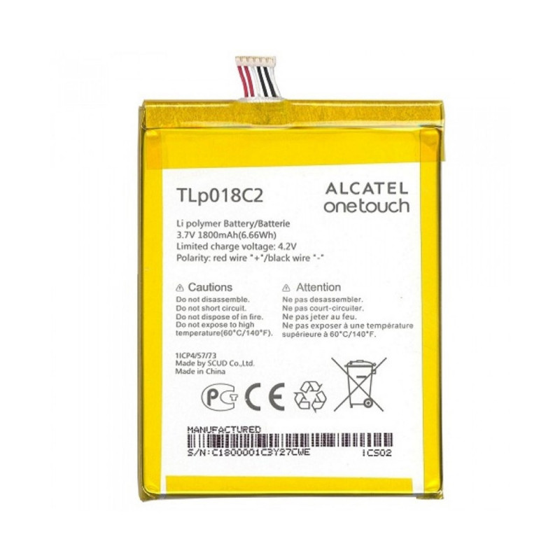 Battery Alcatel TLP018C2 for OT6033 Idol Ultra 4.2V 1800mAh