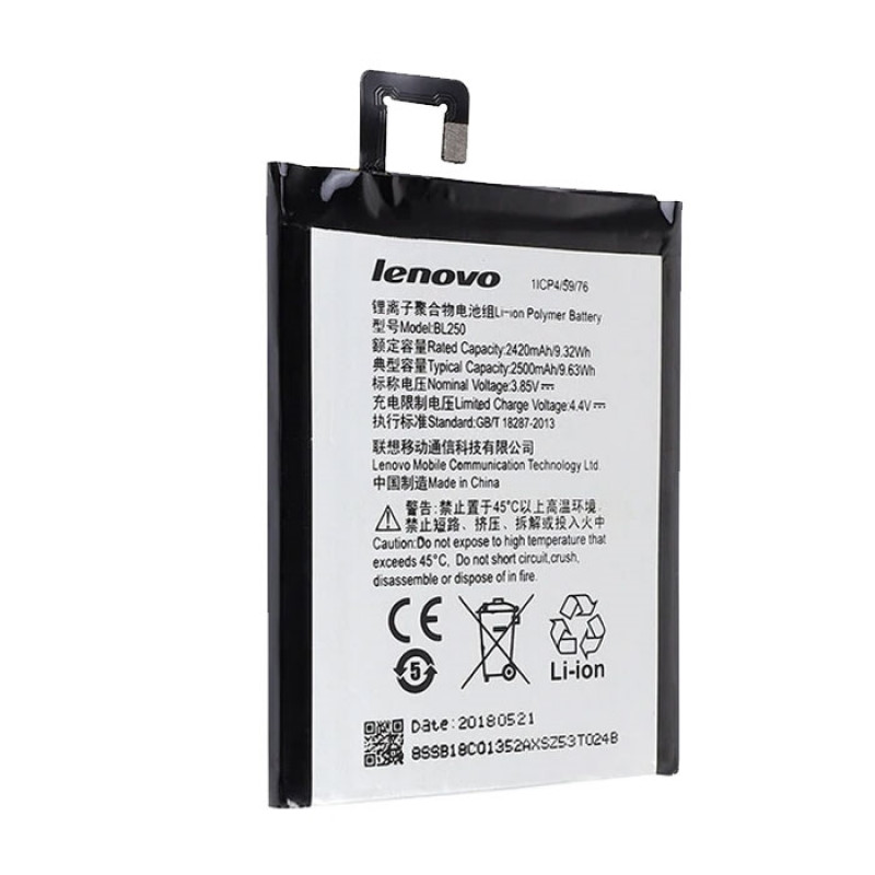 Battery Lenovo BL250 for Vibe S1 S1c50/S1a40  - 2500mAh