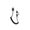 Awei CL-53 Micro USB/Lightning Fast Multi Charging Cable 1m - Color: Black