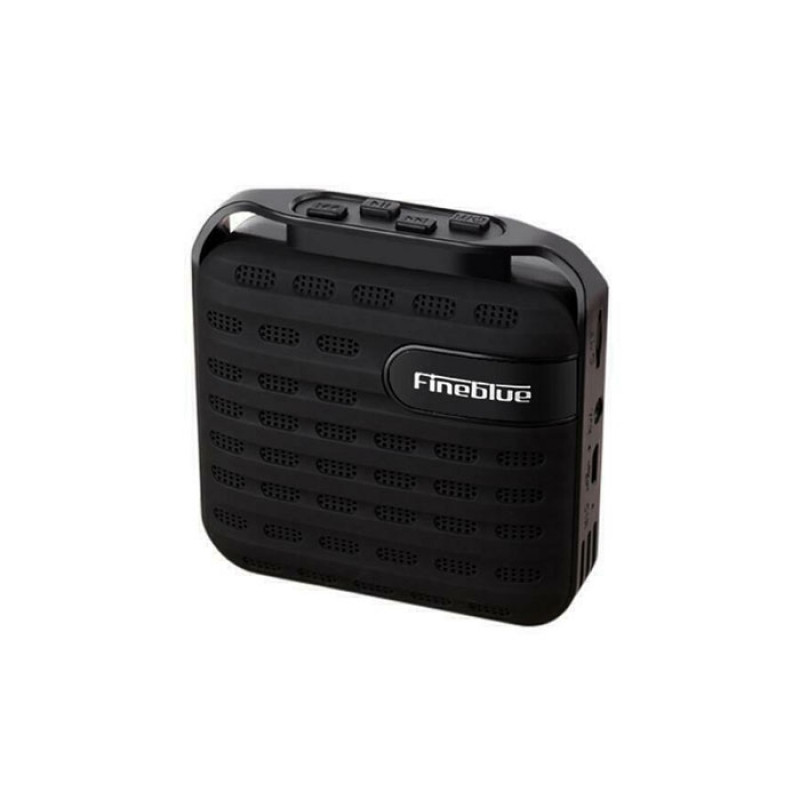 Bluetooth Speaker Fineblue MK-16 with Voice Control Portable Outdoor TWS/AUX/FM/TF Card - Color: Black