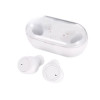 Bluetooth TWS-T110BT Wireless Twin Earbuds Stereo Headset with Charging Dock 400mAh - Color: White