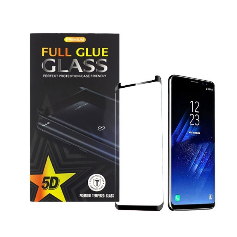 Screen Protector Premium 5D Edge Glue Tempered Glass for Samsung Galaxy G925F S6 Edge - Color: Black