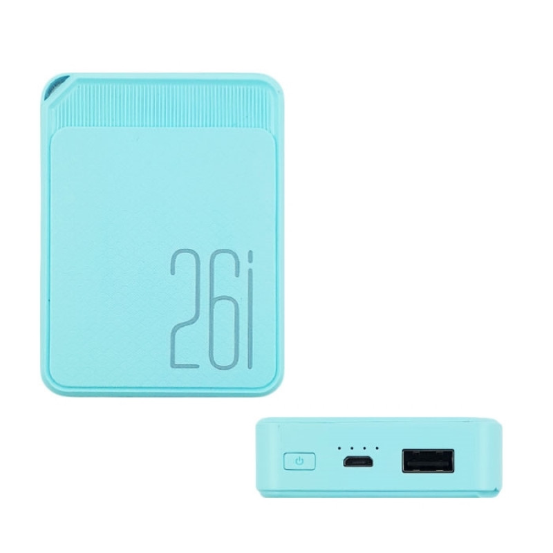 Power Bank Kin Vale B26i USB/1 Micro Sockets 5000mAh - Color: Light Blue