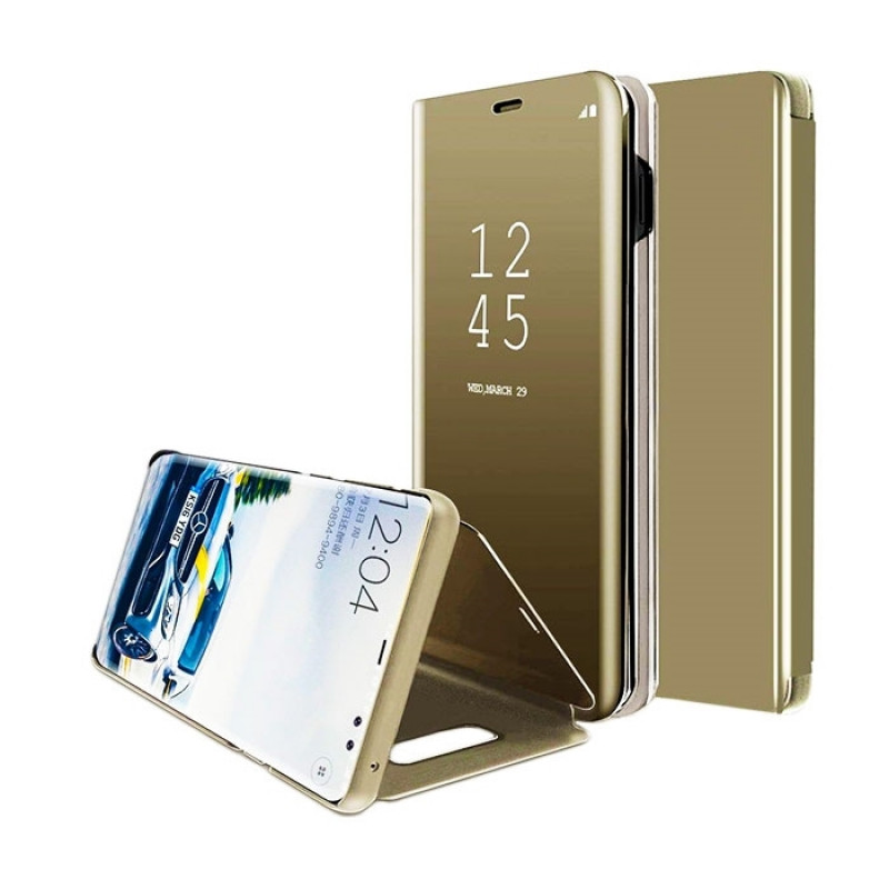 Book Case Clear View Stand for Samsung N950F Galaxy Note 8 - Color: Gold