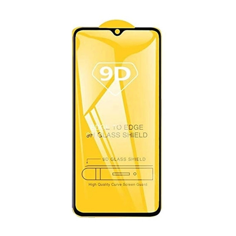 Full Glue Tempered Glass 9D Screen Protector for Xiaomi MI A3 - Color: Black