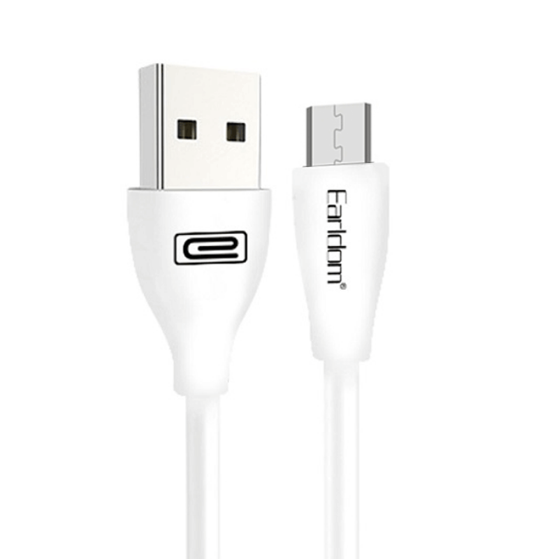 Earldom EC-087Μ Fast Charging Cable Micro USB 2.4Α  - Color: White