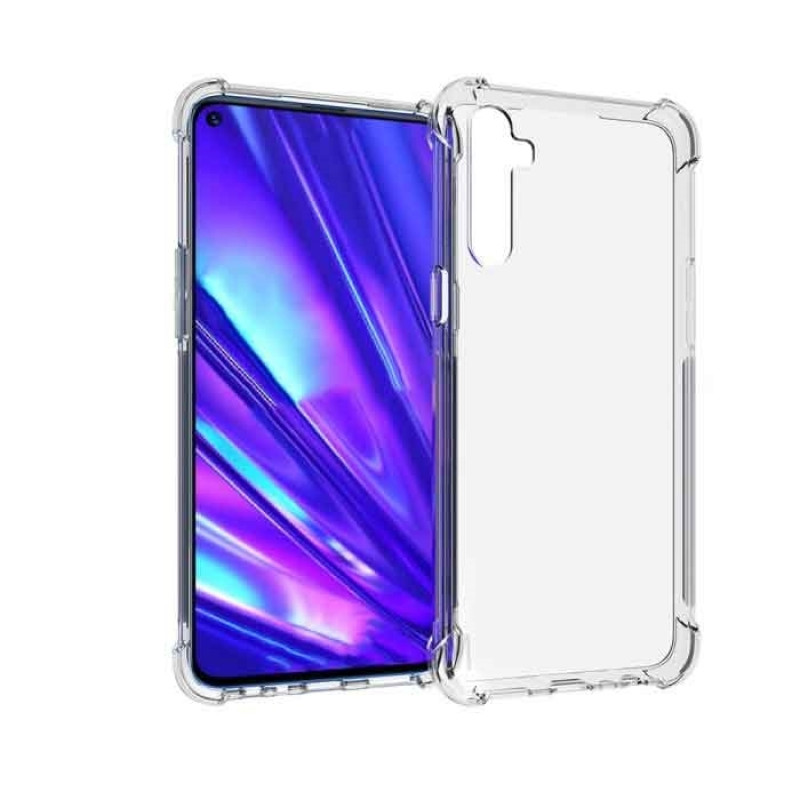 Back Cover Silicone Case Anti Shock 1.5mm for Realme 6 - Color: Clear