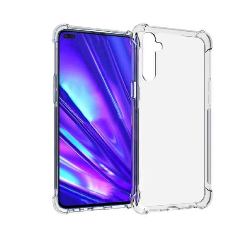 Back Cover Silicone Case Anti Shock 1.5mm for Realme 6 Pro - Color: Clear