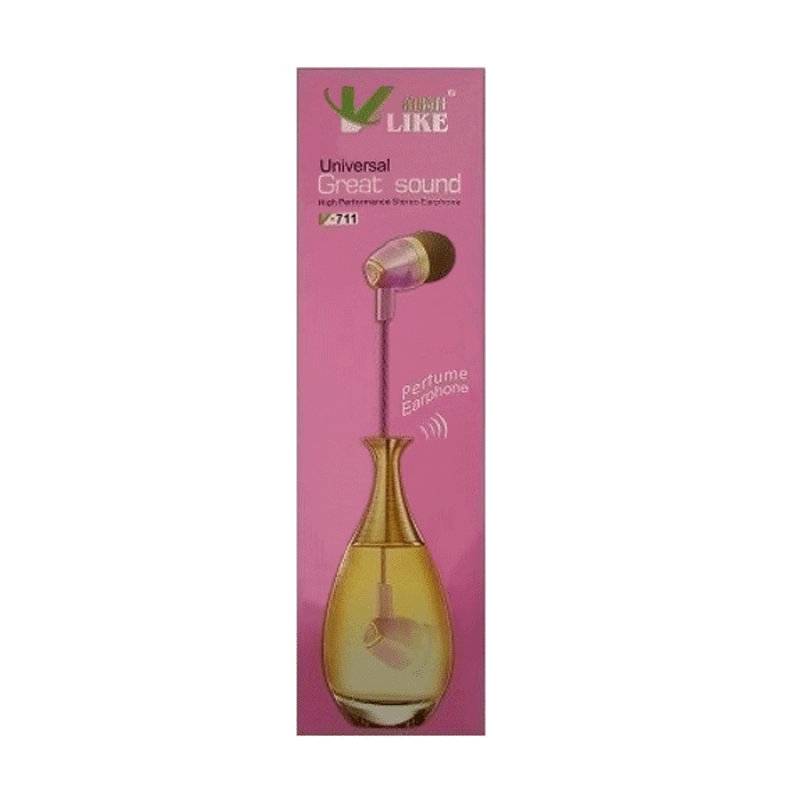 Vlike V-711 Handsfree Earphones Perfume - Color: Pink