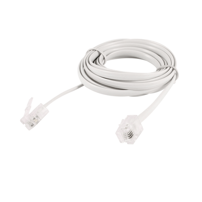 Telephone Cable 5m  - Color: White