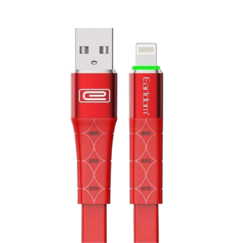 Earldom EC-081i Charging Cable Type-C 3.0Α 1m  - Color: Red