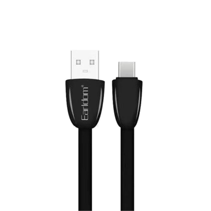 Earldom EC-111C Fast Charging Cable Type-C  2.4Α 3M - Color: Black