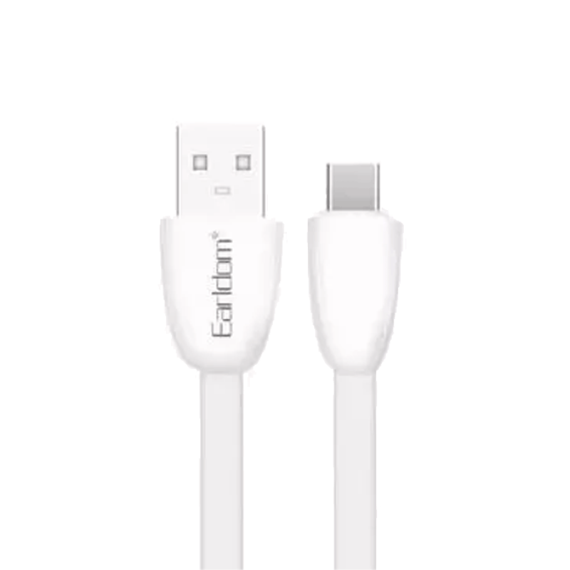 Earldom EC-111C Fast Charging Cable Type-C  2.4Α 3M - Color: White