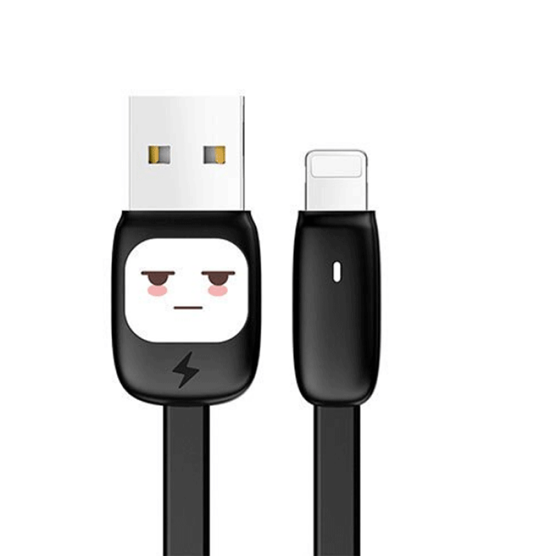 USAMS U7 US-SJ232 Charging Cable Lightning to USB 1M - Color: Black